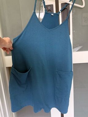 Women’s bright blue V-Neck Pocket Camisole Jumper
